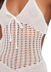 Hollow Out Knitted  Maxi Dress